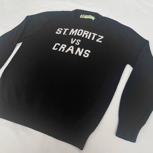 MC2 Saint Barth Cashmere-Wool Blend Crewneck Knit Sweater in Navy